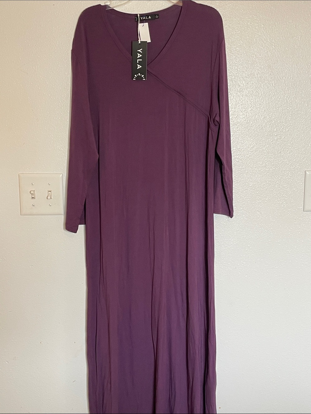 Yala Long Sleeve Maxi Dress in Plum